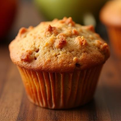 Frisch gebackener Apfel-Zimt Muffin